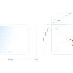 Зеркало ABBER See AG6109SL-1.0 с подсветкой, сенсорный выключатель, диммер
