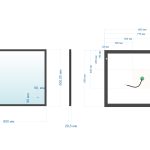Зеркало ABBER See AG6110SCL-0.8 с подсветкой, бесконтактный выключатель, диммер, черный