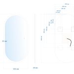Зеркало ABBER Kontur AG6303S-1.0 с подсветкой, сенсорный выключатель, диммер