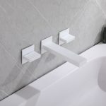 Смеситель ABBER Daheim AF82122W для раковины скрытого монтажа, белый матовый
