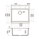 кухонная мойка — Omoikiri Kitagawa 51-GB Artceramic/графит