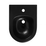 Комплект ABBER унитаз AC1100MB черный матовый с инсталляцией AC0105 и кнопкой AC0120MB, биде AC1150MB с инсталляцией AC0101P
