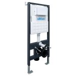 Комплект подвесной унитаз ABBER Rechteck AC1201 белый с инсталляцией AC0105 и кнопкой AC0121 хром