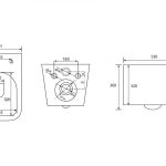 Комплект подвесной унитаз ABBER Rechteck AC1201MB черный матовый с инсталляцией AC0105 и кнопкой AC0120MB черный матовый