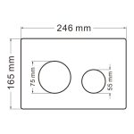 Комплект подвесной унитаз ABBER Rechteck AC1201MB черный матовый с инсталляцией AC0105 и кнопкой AC0121MMG золото матовое