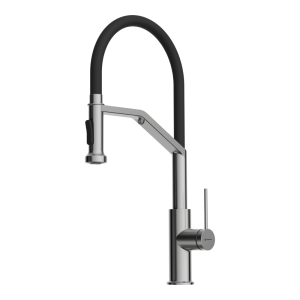 смеситель для кухни - Omoikiri Makkari 2 Plus-SB-BN-BL латунь/нержавеющая сталь/черный