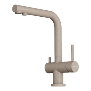 смеситель для кухни - Omoikiri Nagano-P-SA латунь/бежевый