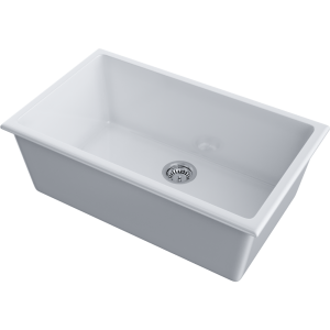 кухонная мойка - Omoikiri Okinoshima 76-U/I-WH Glossy Natceramic/белый глянцевый