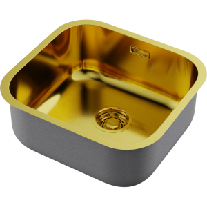 кухонная мойка - Omoikiri Omi 44-U/I-AB нерж. сталь/латунь