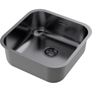 кухонная мойка - Omoikiri Omi 44-U/I-GM нерж. сталь/вороненая сталь