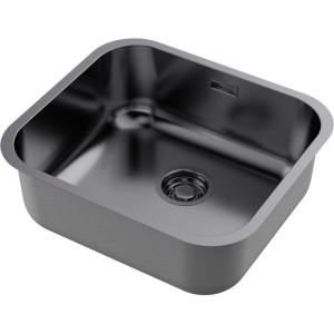 кухонная мойка - Omoikiri Omi 49-U/I-GM нерж. сталь/вороненая сталь