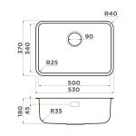 кухонная мойка — Omoikiri Omi 53-U/I Ultra Mini-IN нерж. сталь/нержавеющая сталь
