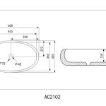 Раковина накладная ABBER Bequem AC2102MB черная матовая