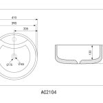 Раковина накладная ABBER Bequem AC2104MB черная матовая