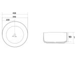 Раковина накладная ABBER Bequem AC2109BG матовое золото с черным