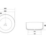 Раковина накладная ABBER Bequem AC2109MW белая матовая