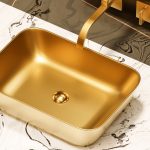 Раковина накладная ABBER Rechteck AC2200MMG золото матовое