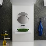 Раковина накладная прозрачная ABBER Kristall AT2801Emerald зеленая