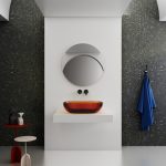 Раковина накладная прозрачная ABBER Kristall AT2805Opal коричневая