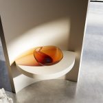 Раковина накладная прозрачная ABBER Kristall AT2806Opal коричневая