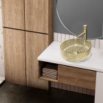 Раковина накладная стеклянная ABBER Glas AK2301GG золото