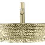 Раковина накладная стеклянная ABBER Glas AK2301GG золото