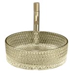 Раковина накладная стеклянная ABBER Glas AK2301GG золото