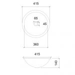 Раковина накладная стеклянная ABBER Glas AK2302 прозрачная