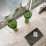 Раковина отдельностоящая прозрачная ABBER Kristall AT2702Emerald-H зеленая