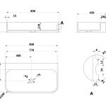 Раковина подвесная ABBER Stein AS2651-0.8 белая матовая