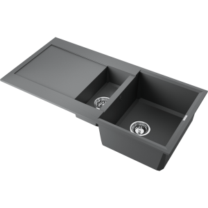 кухонная мойка - Omoikiri Sakaime 100-2-PL Tetogranit/платина