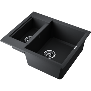 кухонная мойка - Omoikiri Sakaime 60-2-BL Tetogranit/черный