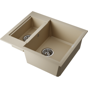 кухонная мойка - Omoikiri Sakaime 60-2-CH Tetogranit/шампань