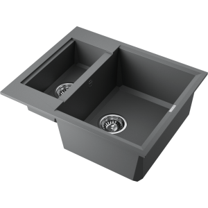 кухонная мойка - Omoikiri Sakaime 60-2-PL Tetogranit/платина