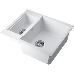 кухонная мойка - Omoikiri Sakaime 60-2-WH Tetogranit/белый