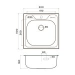 кухонная мойка — Omoikiri Saru 50-IN нерж. сталь/нержавеющая сталь
