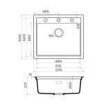 кухонная мойка — Omoikiri Sintesi 57-WH Artceramic/белый