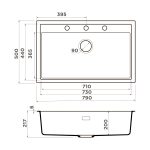 кухонная мойка — Omoikiri Sintesi 79-WH Artceramic/белый