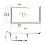 кухонная мойка — Omoikiri Sintesi 86-GB Artceramic/графит
