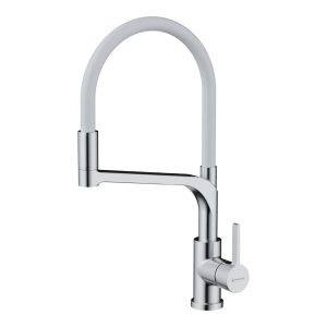 смеситель для кухни - Omoikiri Sinto 2 Plus-BN-WH латунь/нержавеющая сталь/белый