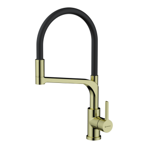 смеситель для кухни - Omoikiri Sinto 2 Plus-LG-BL латунь/светлое золото/черный