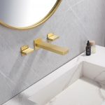 Смеситель ABBER Daheim AF82122G для раковины скрытого монтажа, матовое золото