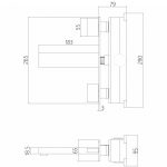 Смеситель ABBER Daheim AF82122W для раковины скрытого монтажа, белый матовый