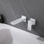 Смеситель ABBER Daheim AF8212W для раковины скрытого монтажа, белый матовый