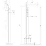 Смеситель ABBER Daheim AF8215B напольный, черный матовый
