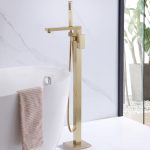 Смеситель ABBER Daheim AF8215G напольный, золото матовое