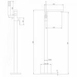 Смеситель ABBER Daheim AF8215NG напольный, никель