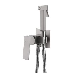 Смеситель ABBER Daheim AF8226SP с гигиеническим душем, сатин