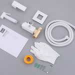 Смеситель ABBER Daheim AF8226W с гигиеническим душем,белый матовый