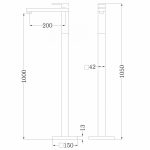 Смеситель ABBER Daheim AF8241NG напольный для раковины, никель